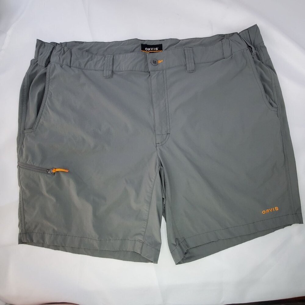 Orvis Jackson Quick Dry Hybrid Fishing Shorts Mens Size XXL Gray Hiking Camping
